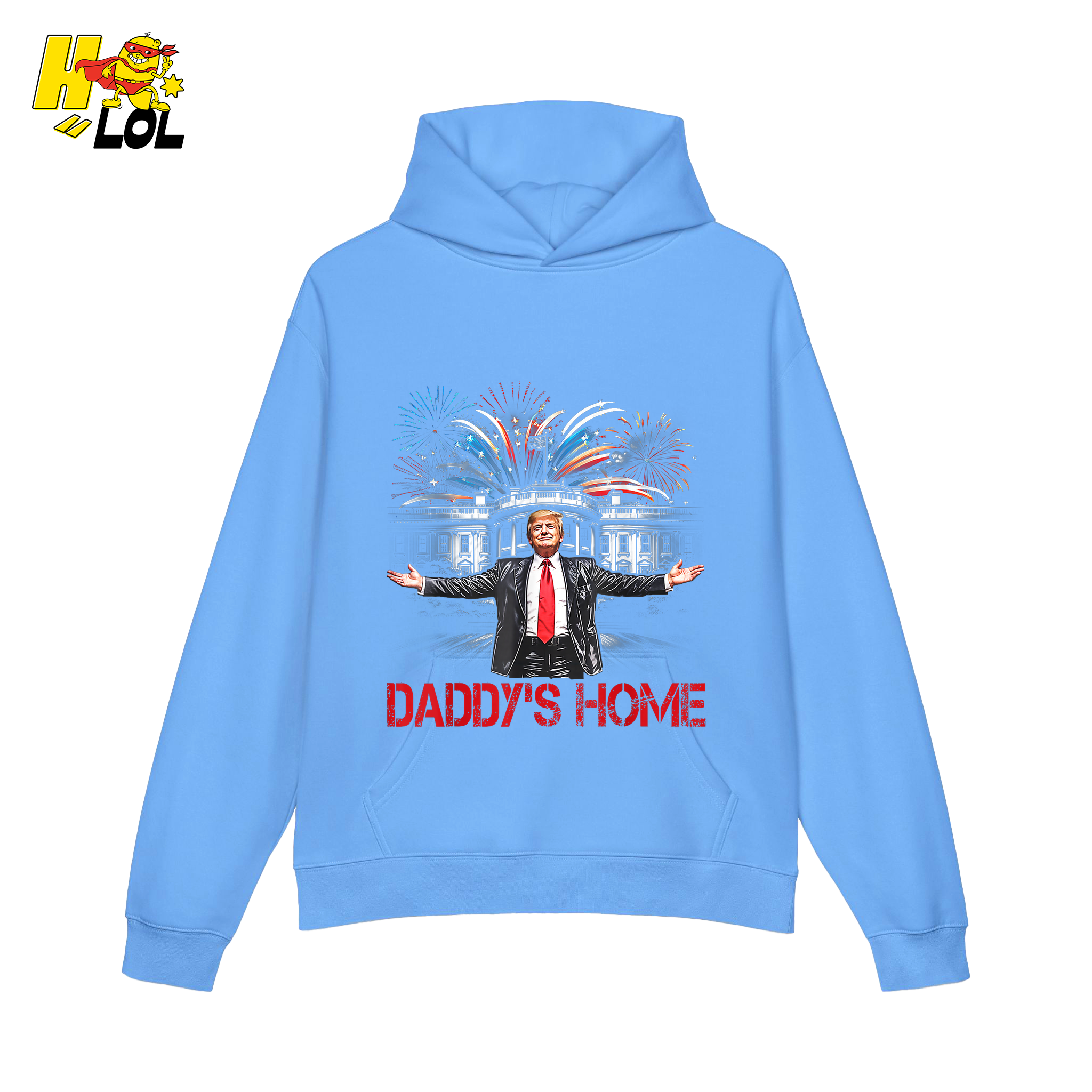 Daddy’s Home Shirt Patriotic Fireworks Political Graphic Shirt - HQLOL
