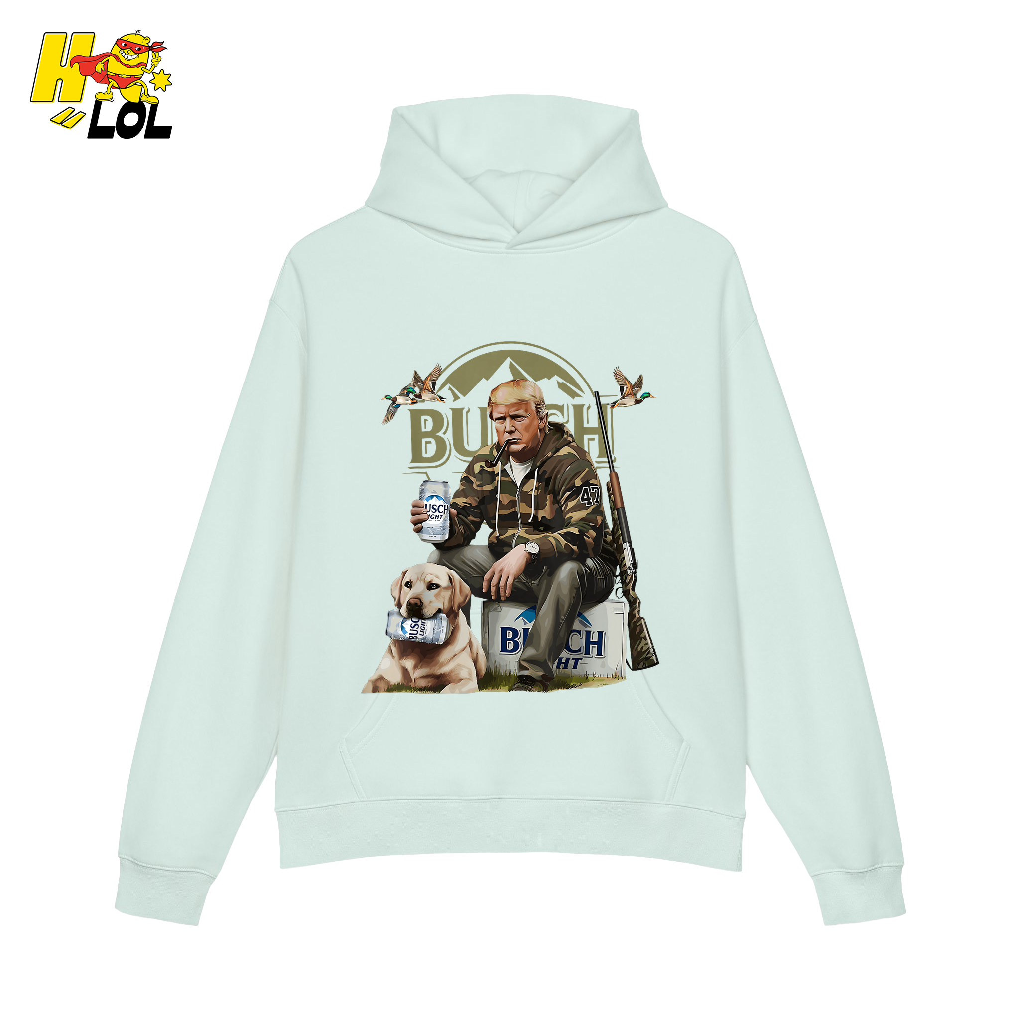 Busch Light Hunting Shirt Funny Deer Camp Dog Camo Shirt - HQLOL