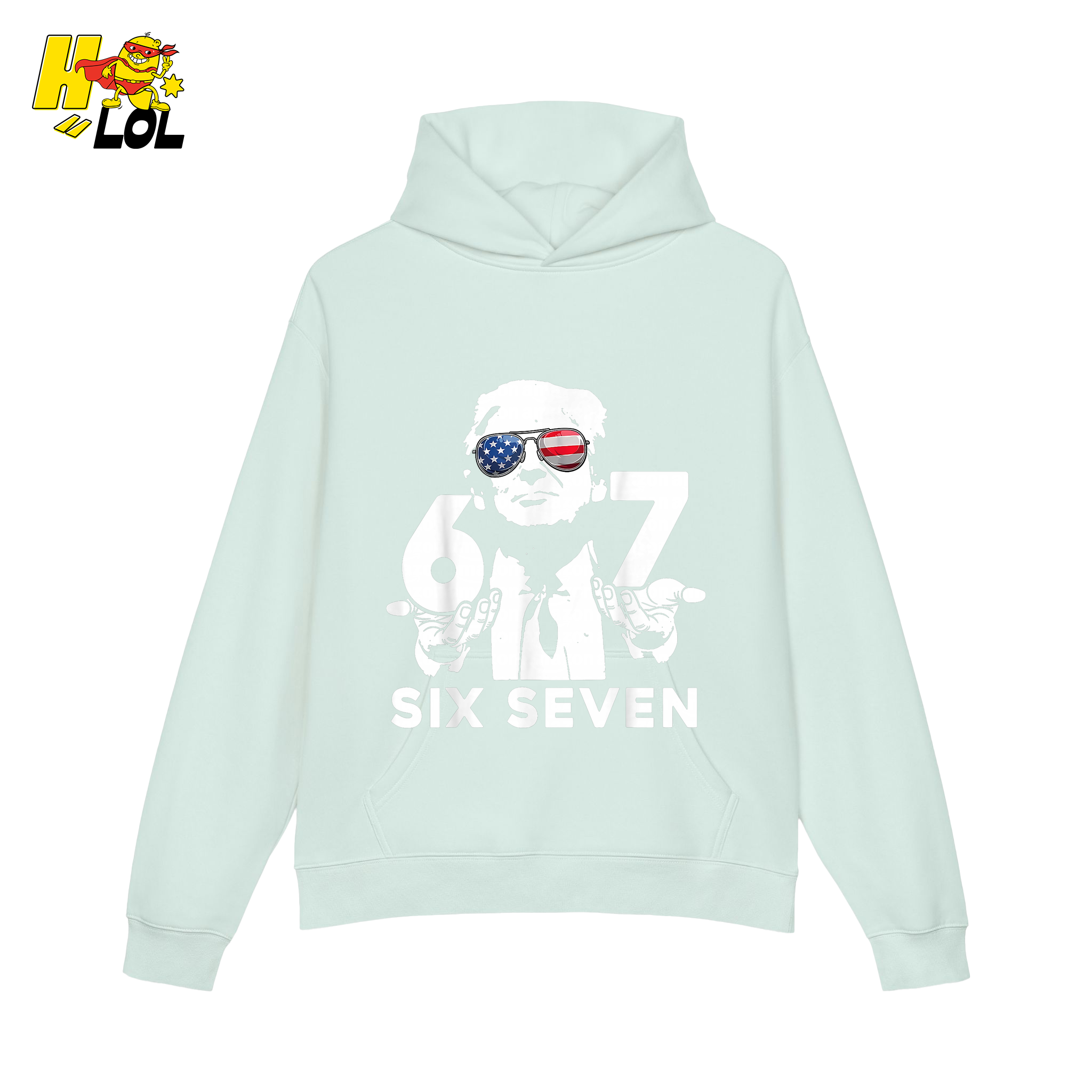 Six Seven Shirt 67 Patriotic Sunglasses Meme Graphic Shirt - HQLOL