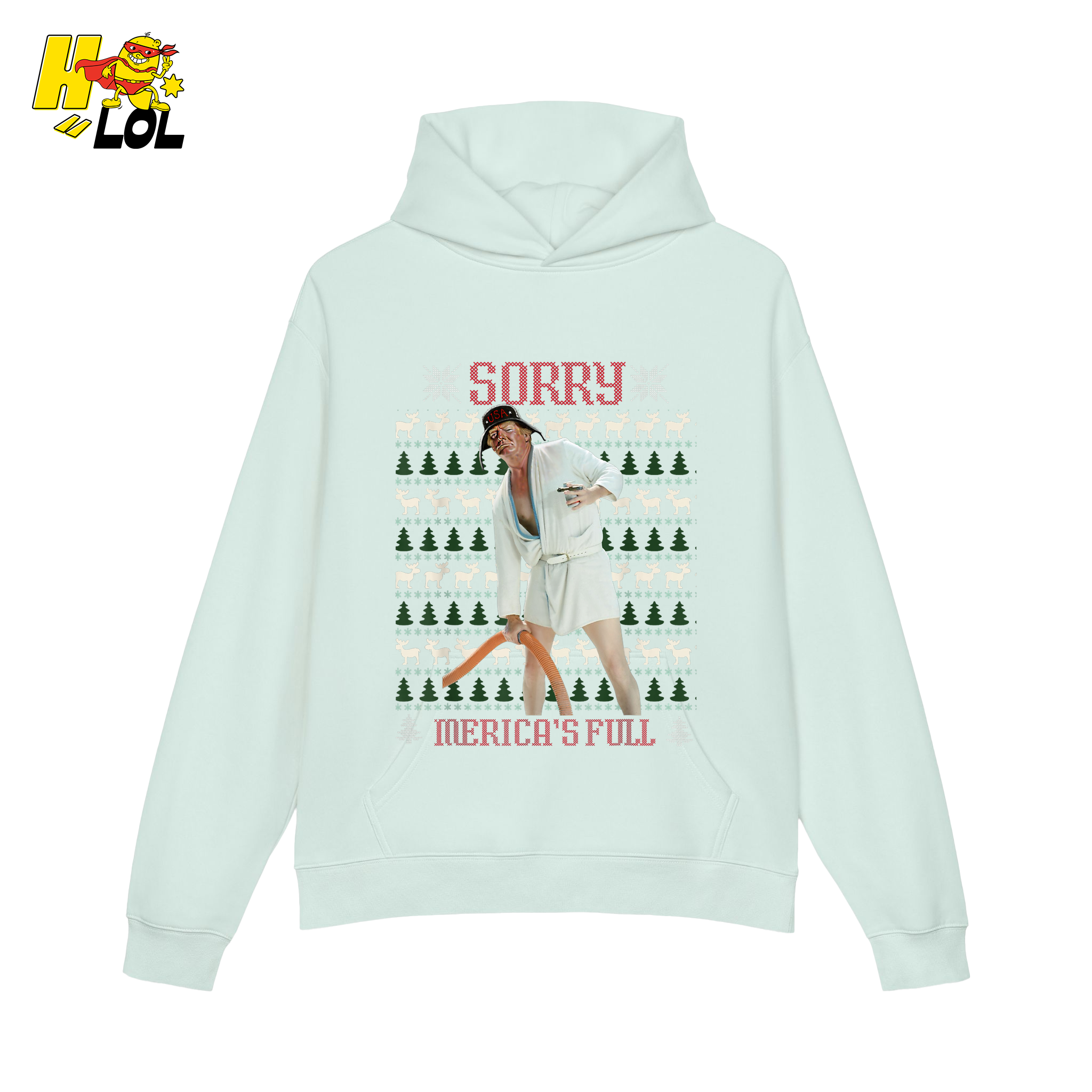 Sorry Merica’s Full Shirt Funny Ugly Christmas Holiday Shirt - HQLOL