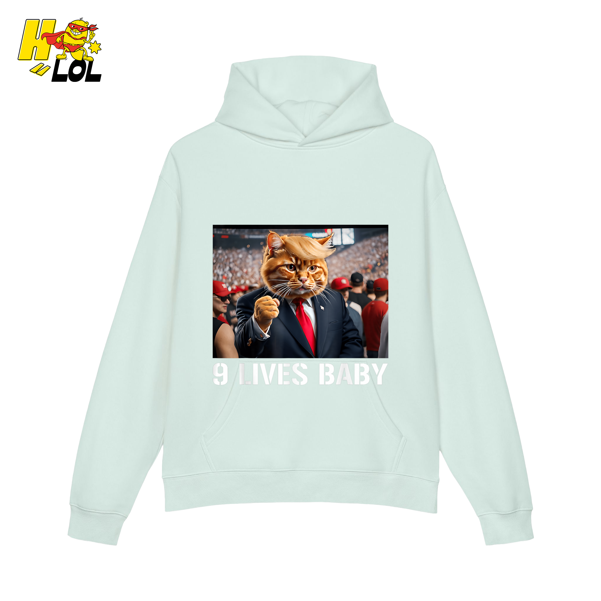 9 Lives Baby Shirt Funny Cat Meme Graphic Shirt - HQLOL