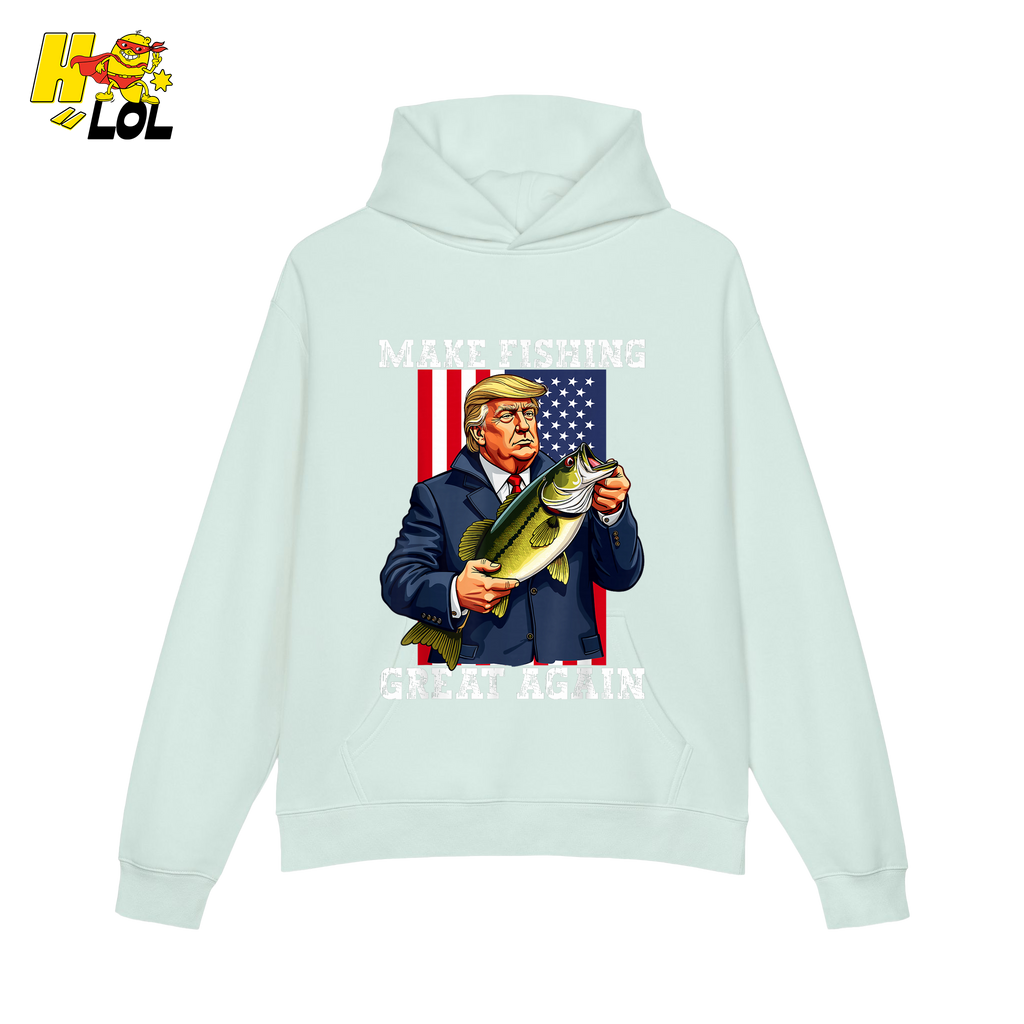 Make Fishing Great Again Shirt Funny Patriotic Bass Fishing Shirt - HQLOL