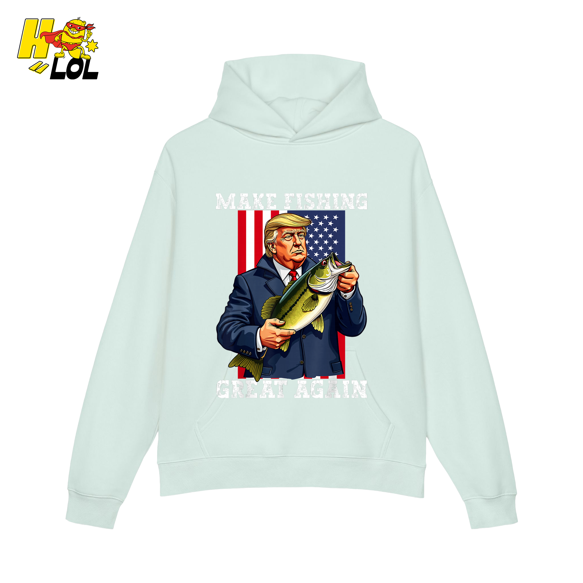 Make Fishing Great Again Shirt Funny Patriotic Bass Fishing Shirt - HQLOL