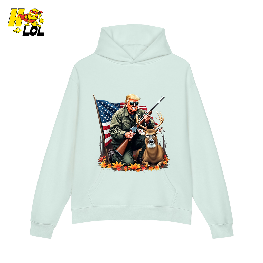 Patriotic Hunting Shirt Hunter Deer American Flag Graphic Shirt - HQLOL