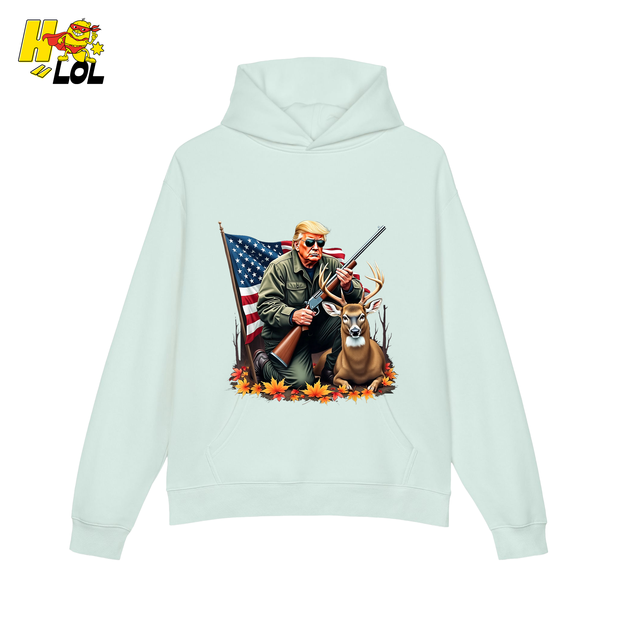 Patriotic Hunting Shirt Hunter Deer American Flag Graphic Shirt - HQLOL