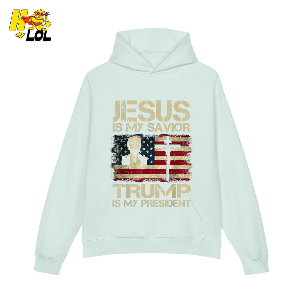 Jesus Is My Savior Trump Is My President Shirt Christian Patriotic - HQLOL