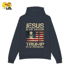 Jesus Is My Savior Trump Is My President Shirt Christian Patriotic - HQLOL
