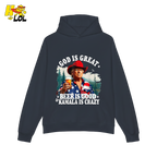 God Is Great Kamala Is Crazy - Trump Beer Patriotic Shirt - HQLOL