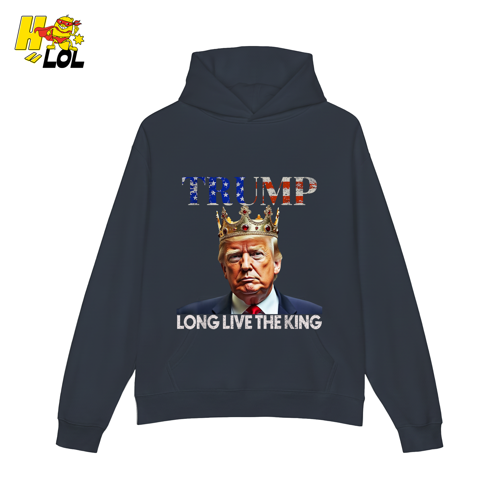 Trump Long Live The King Shirt Crown Patriotic Graphic Shirt - HQLOL