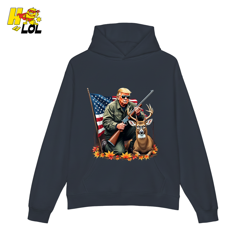 Patriotic Hunting Shirt Hunter Deer American Flag Graphic Shirt - HQLOL