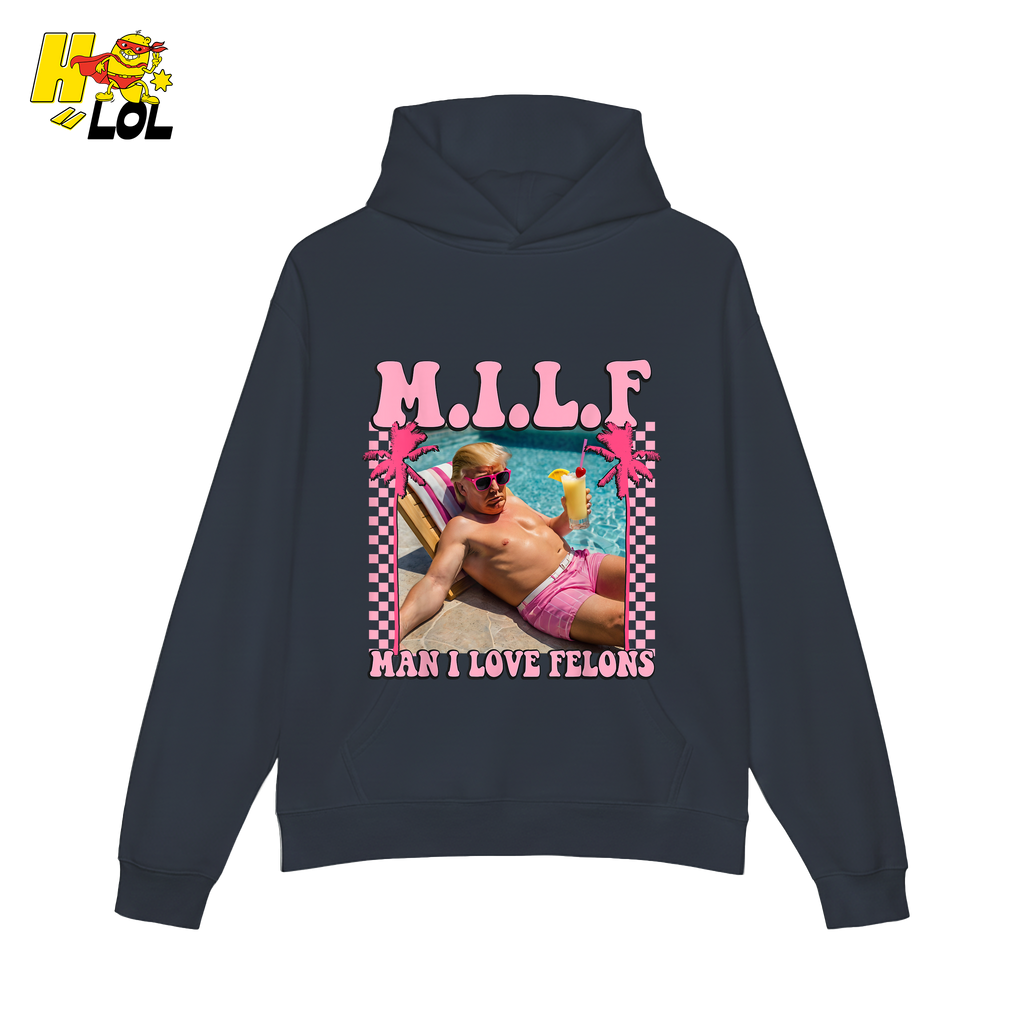 MILF Man I Love Felons Shirt Funny Pink Retro Meme Shirt - HQLOL