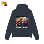 9 Lives Baby Shirt Funny Cat Meme Graphic Shirt - HQLOL