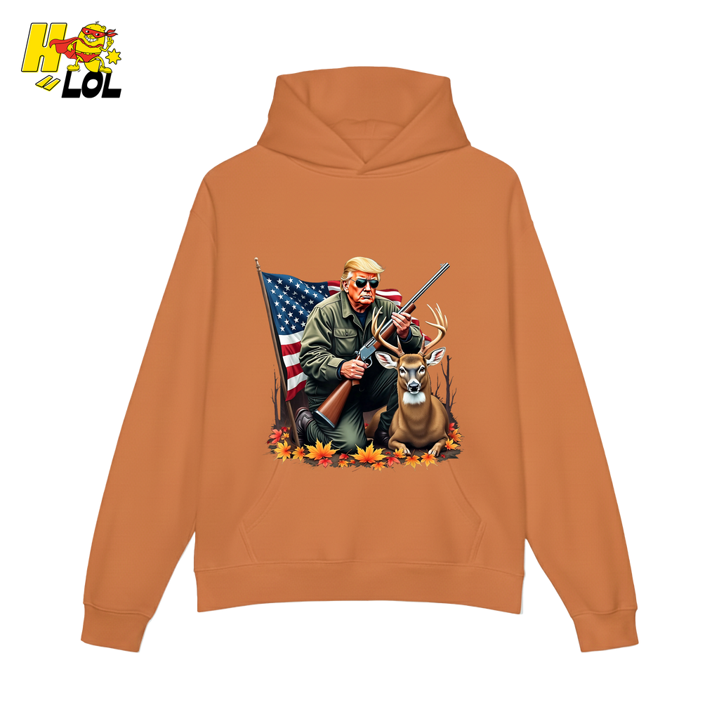 Patriotic Hunting Shirt Hunter Deer American Flag Graphic Shirt - HQLOL