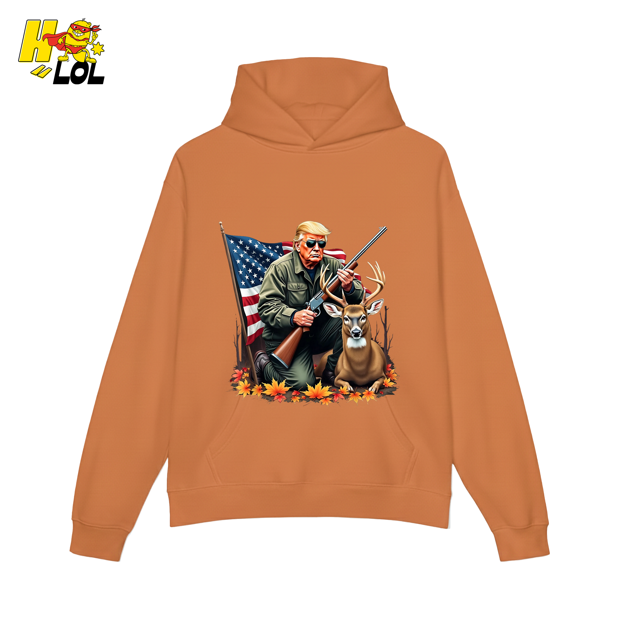 Patriotic Hunting Shirt Hunter Deer American Flag Graphic Shirt - HQLOL