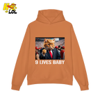 9 Lives Baby Shirt Funny Cat Meme Graphic Shirt - HQLOL