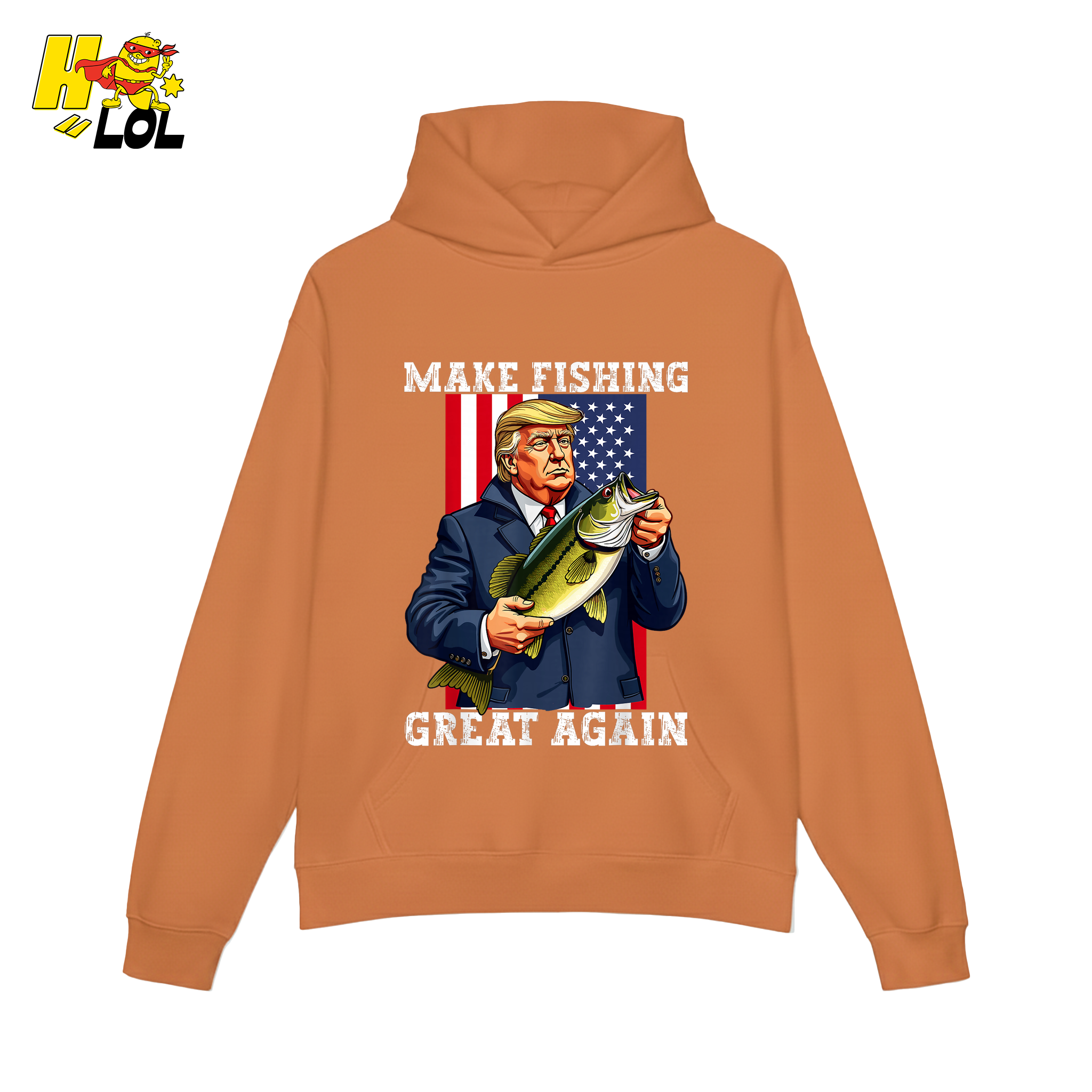 Make Fishing Great Again Shirt Funny Patriotic Bass Fishing Shirt - HQLOL