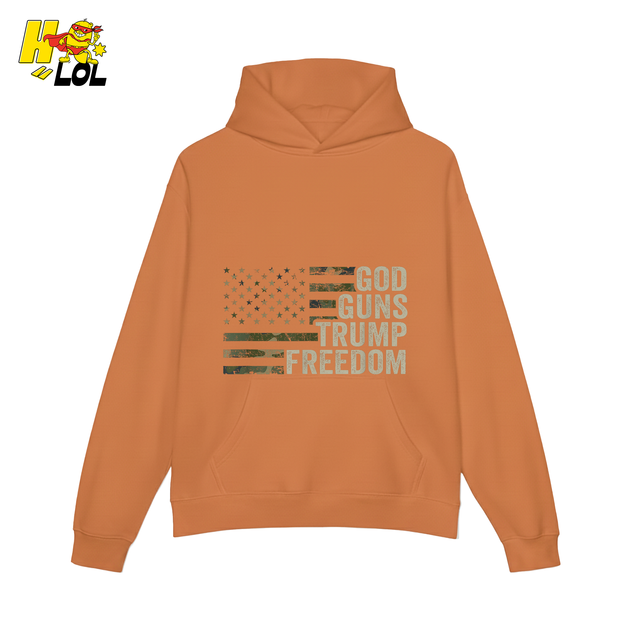 God Guns Trump Freedom Shirt Patriotic Camo Flag Shirt - HQLOL