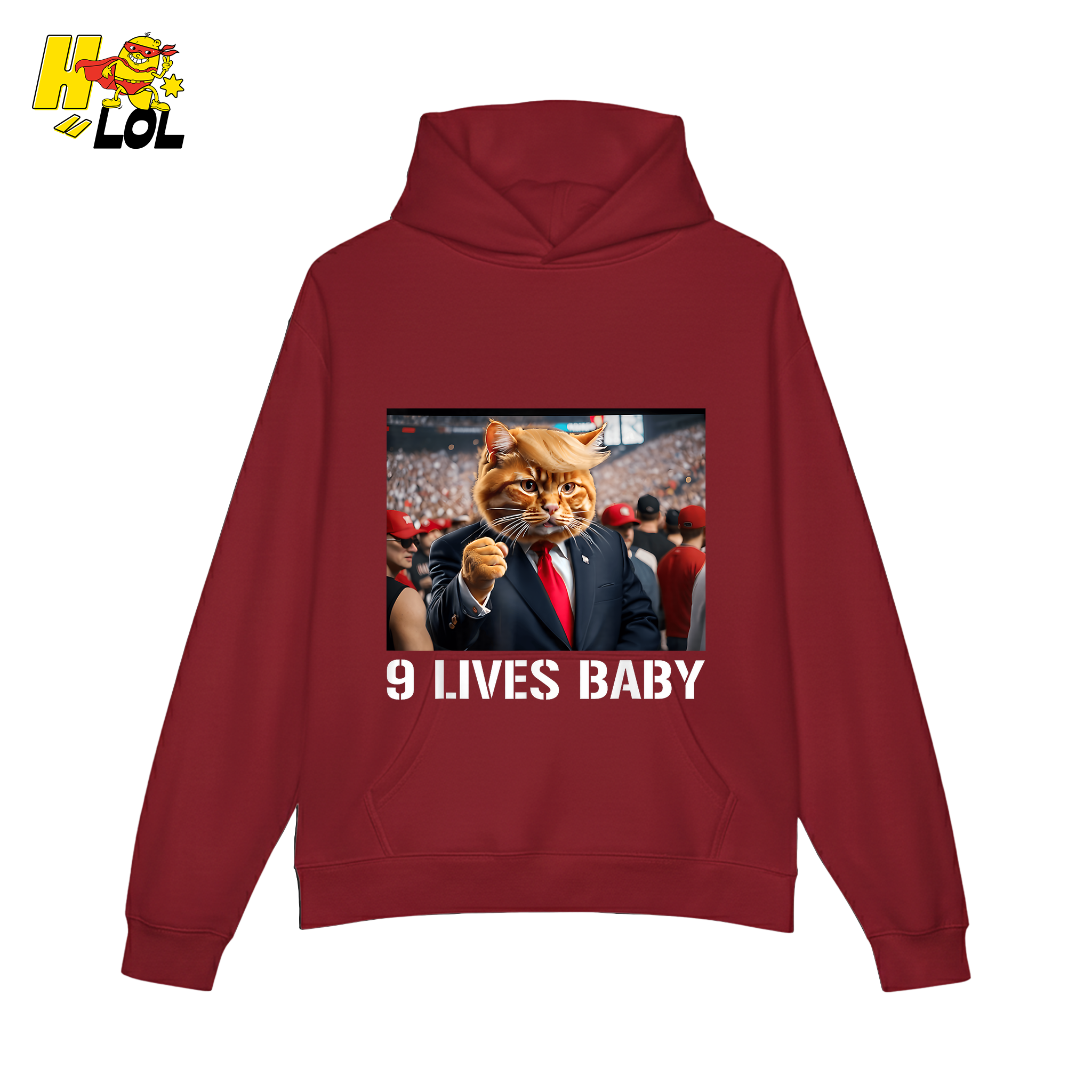 9 Lives Baby Shirt Funny Cat Meme Graphic Shirt - HQLOL