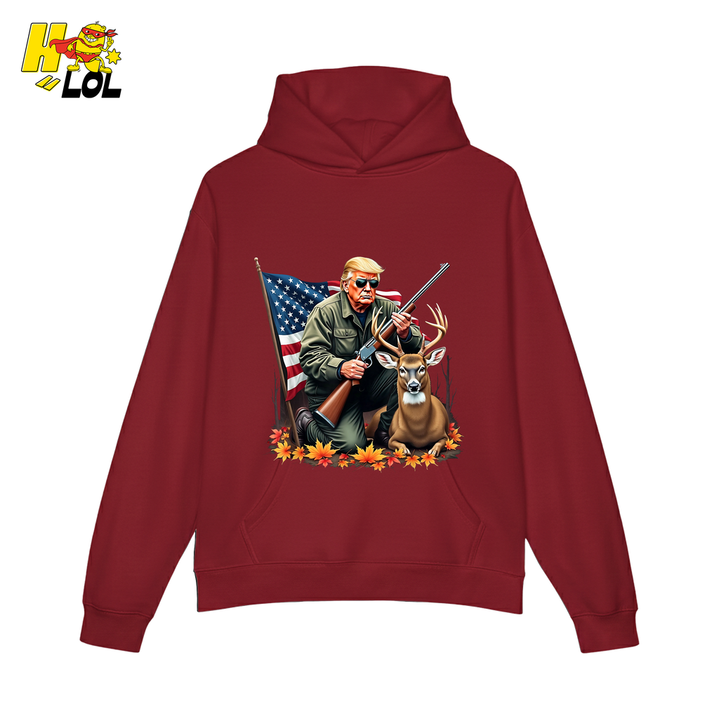 Patriotic Hunting Shirt Hunter Deer American Flag Graphic Shirt - HQLOL