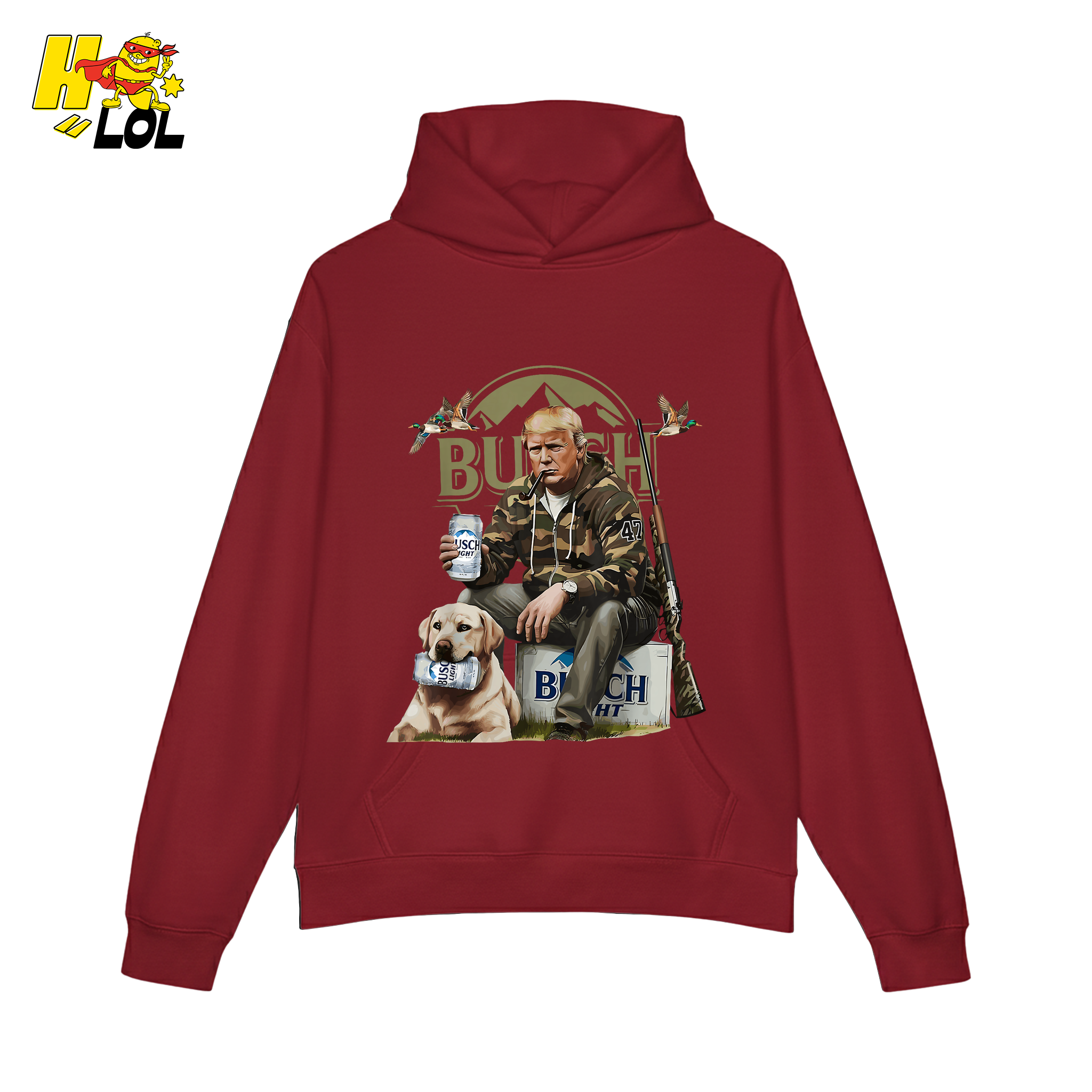 Busch Light Hunting Shirt Funny Deer Camp Dog Camo Shirt - HQLOL