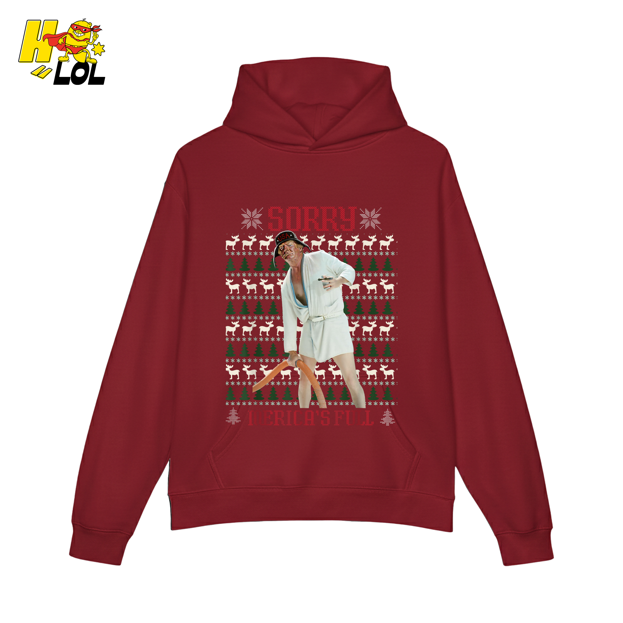 Sorry Merica’s Full Shirt Funny Ugly Christmas Holiday Shirt - HQLOL