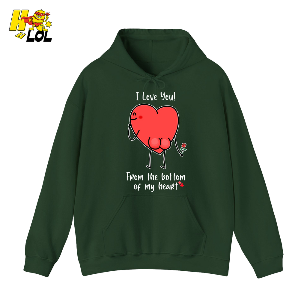 I Love You From The Bottom Of My Heart Hoodie Valentine Gift for Her - HQLOL