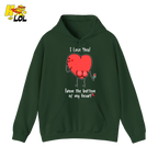 I Love You From The Bottom Of My Heart Hoodie Valentine Gift for Her - HQLOL