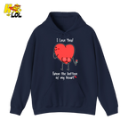I Love You From The Bottom Of My Heart Hoodie Valentine Gift for Her - HQLOL