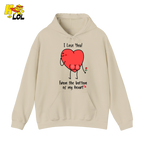 I Love You From The Bottom Of My Heart Hoodie Valentine Gift for Her - HQLOL
