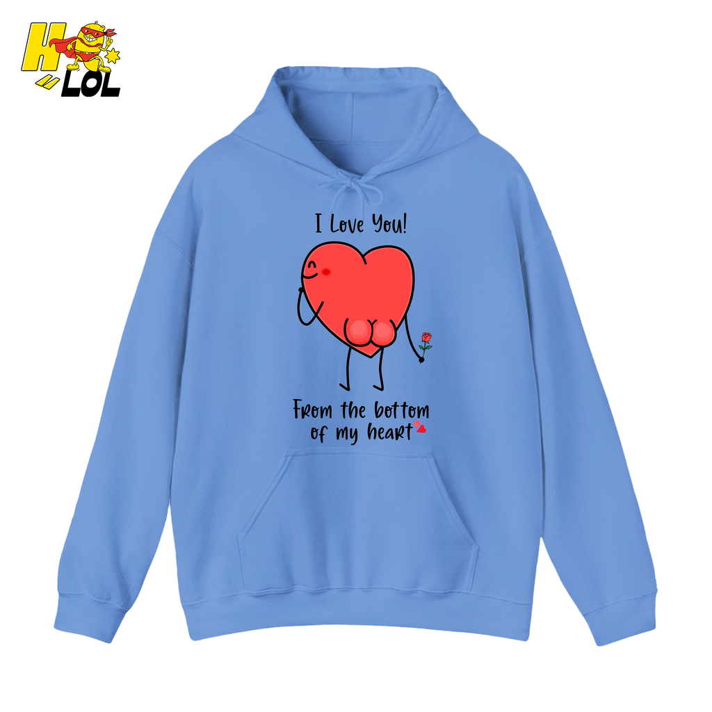 I Love You From The Bottom Of My Heart Hoodie Valentine Gift for Her - HQLOL
