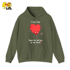I Love You From The Bottom Of My Heart Hoodie Valentine Gift for Her - HQLOL