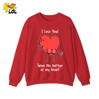 I Love You From The Bottom Of Heart Sweatshirt Valentine Gift for Her - HQLOL