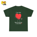 I Love You From The Bottom Of My Heart T-Shirt Valentine Gift for Her - HQLOL