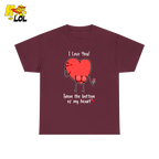 I Love You From The Bottom Of My Heart T-Shirt Valentine Gift for Her - HQLOL