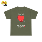 I Love You From The Bottom Of My Heart T-Shirt Valentine Gift for Her - HQLOL
