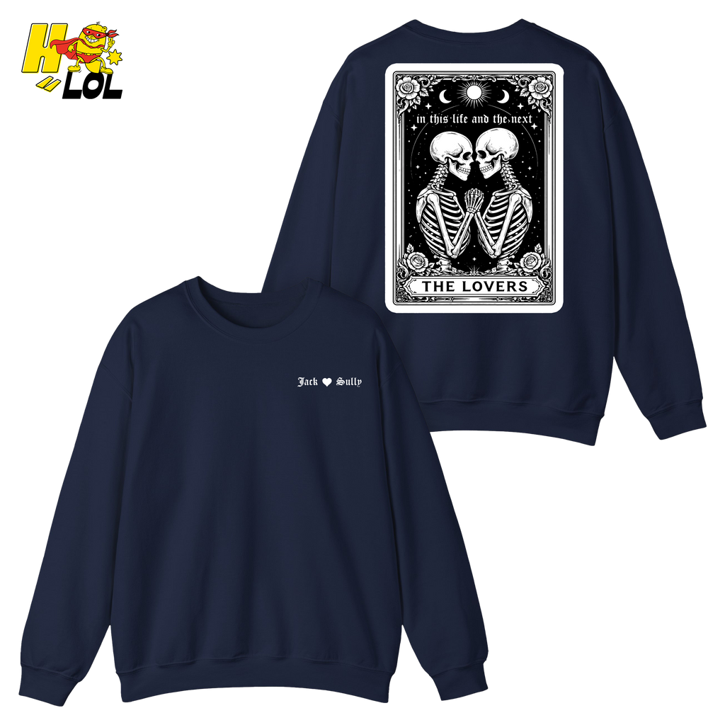 In This Life And The Next Gothic Lovers Tarot Sweatshirt Gift for Couples - HQLOL