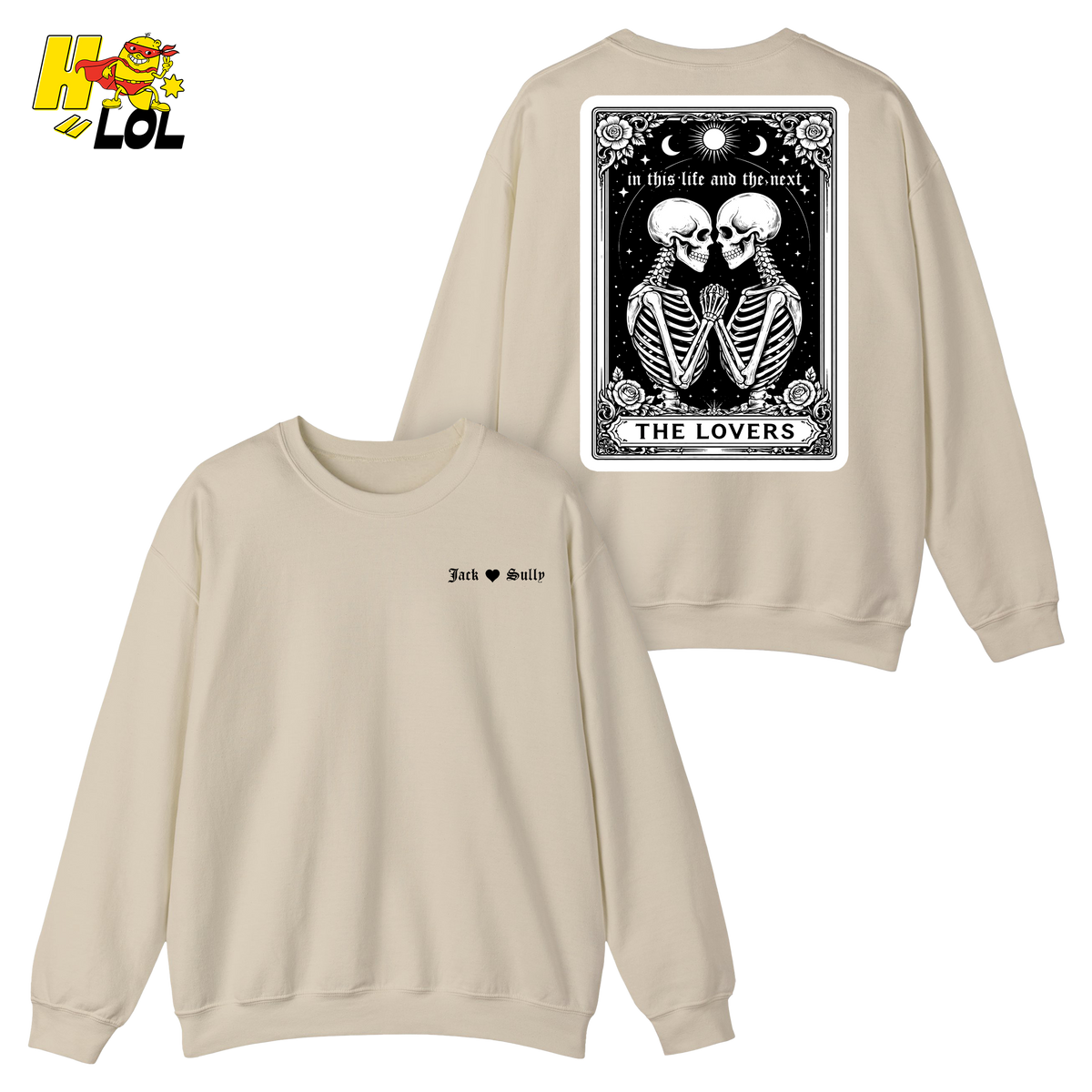 In This Life And The Next Gothic Lovers Tarot Sweatshirt Gift for Couples - HQLOL