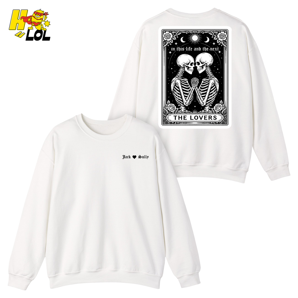 In This Life And The Next Gothic Lovers Tarot Sweatshirt Gift for Couples - HQLOL