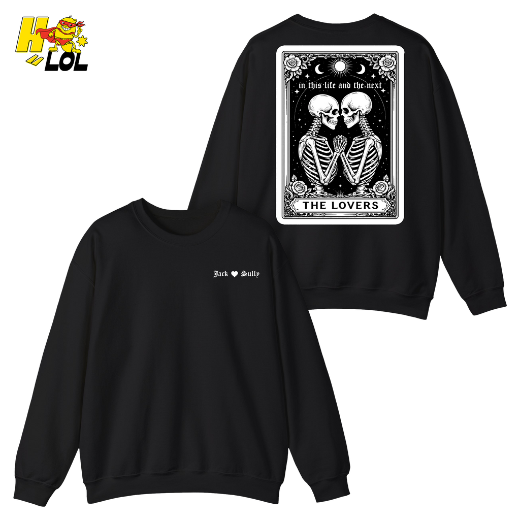 In This Life And The Next Gothic Lovers Tarot Sweatshirt Gift for Couples - HQLOL