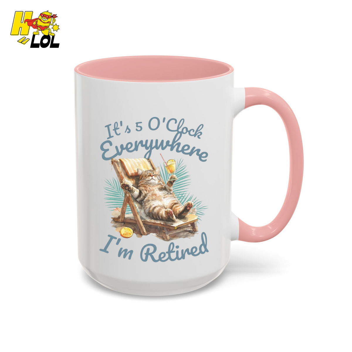 It's 5 O'clock Everywhere Retired Mug Gift For Cat Lovers - HQLOL
