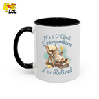 It's 5 O'clock Everywhere Retired Mug Gift For Cat Lovers - HQLOL
