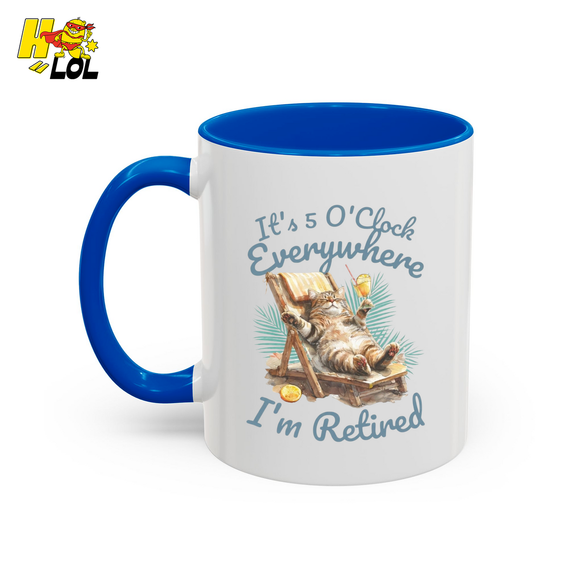 It's 5 O'clock Everywhere Retired Mug Gift For Cat Lovers - HQLOL