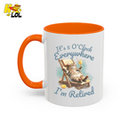 It's 5 O'clock Everywhere Retired Mug Gift For Cat Lovers - HQLOL