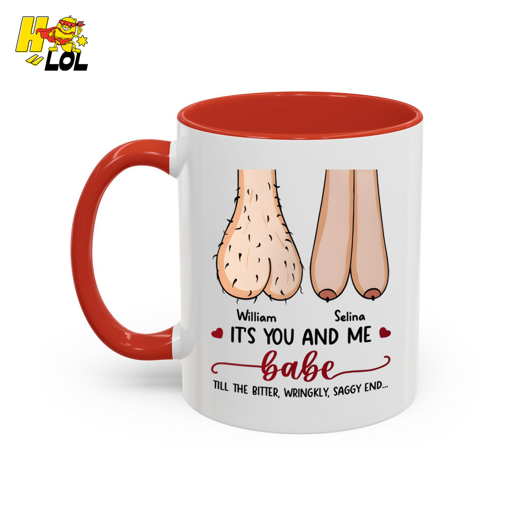 Its You And Me Babe Quote Mug Gift For Valentine - HQLOL