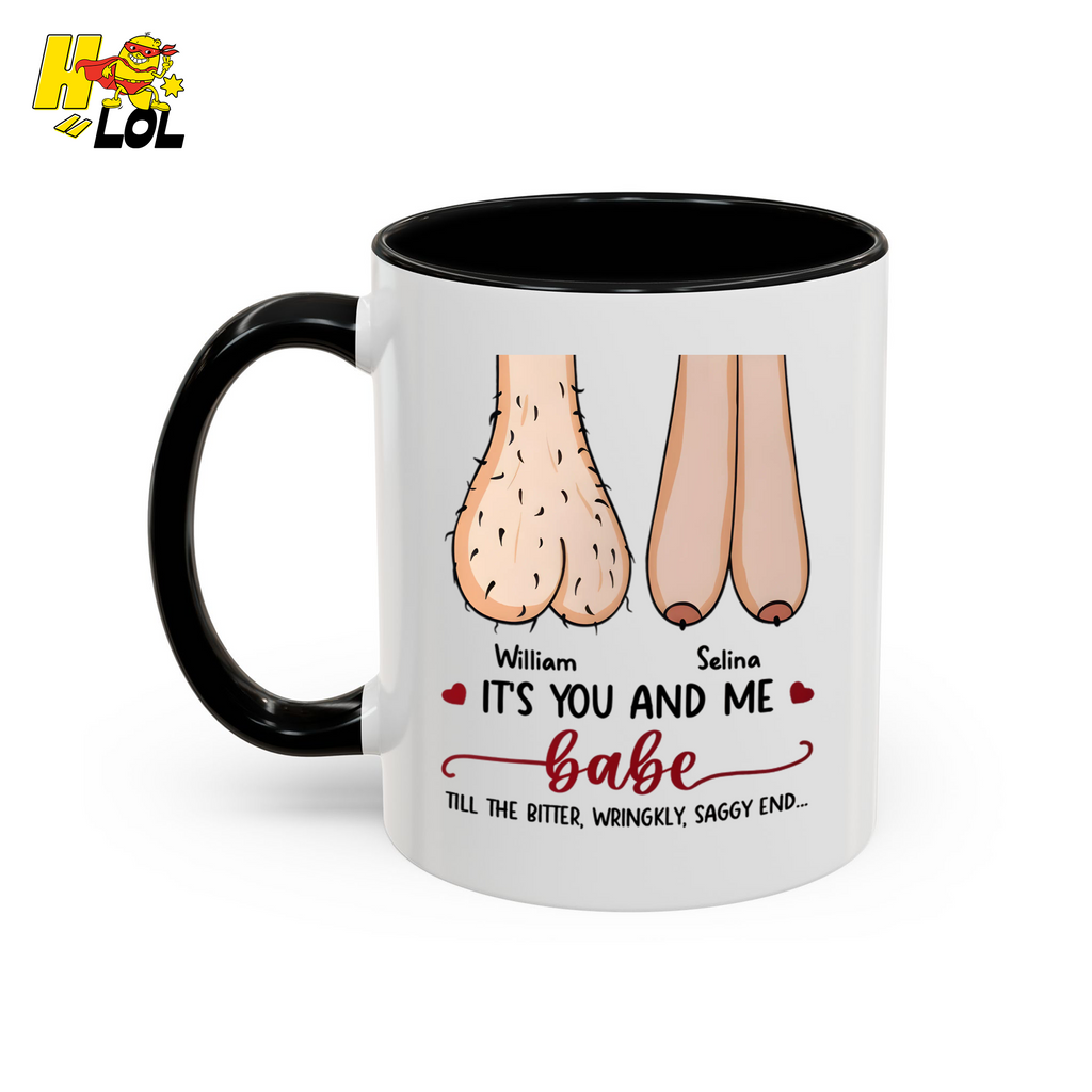 Its You And Me Babe Quote Mug Gift For Valentine - HQLOL