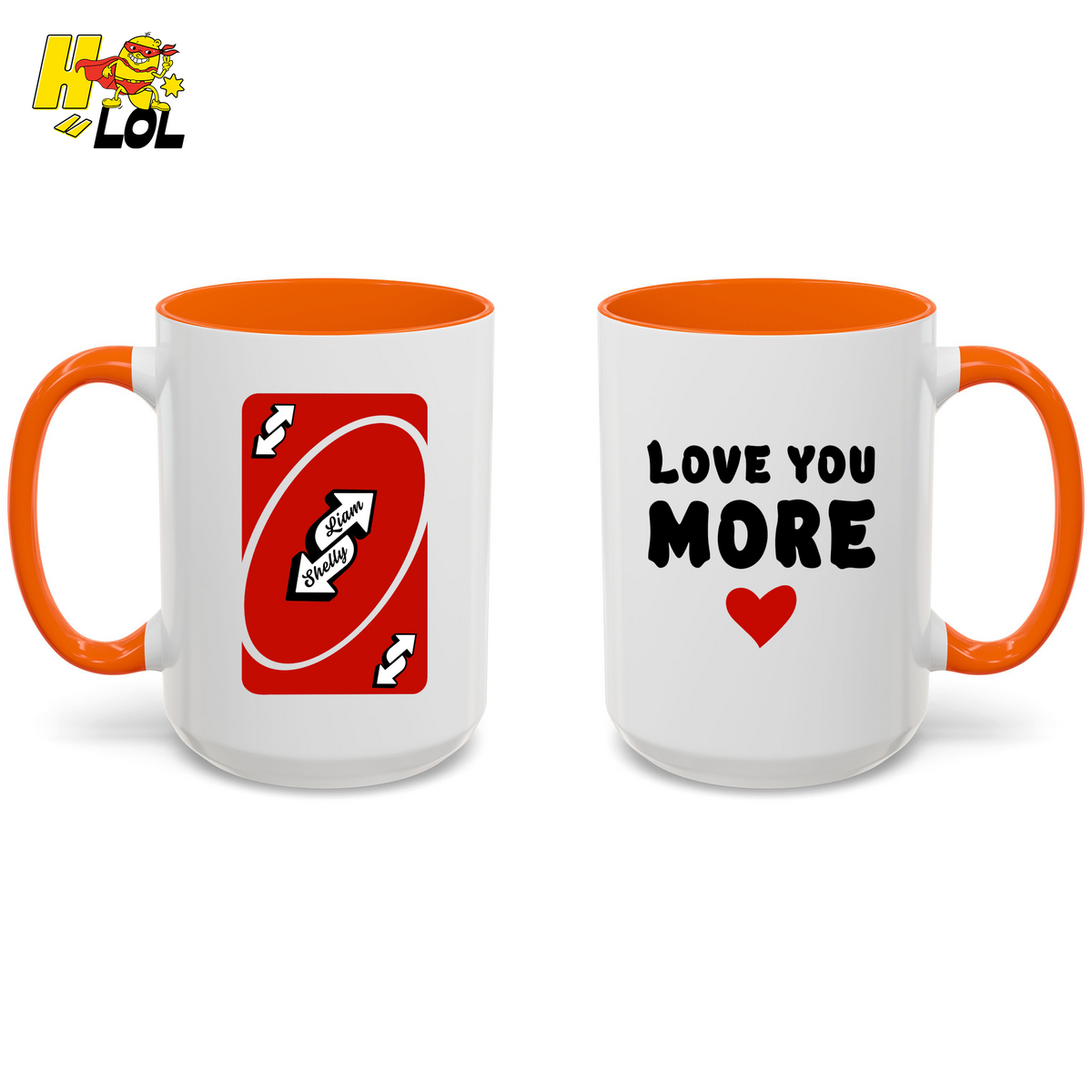 Love You More Reverse Uno Card Valentine Mug Gift for Girlfriend - HQLOL