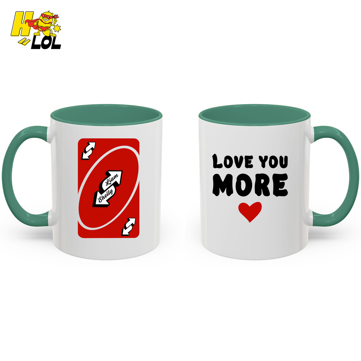 Love You More Reverse Uno Card Valentine Mug Gift for Girlfriend - HQLOL