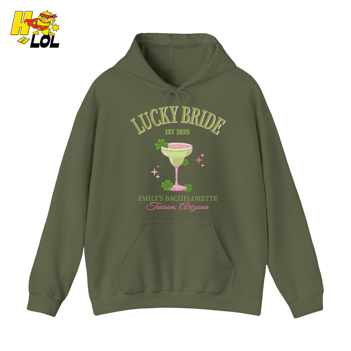 Lucky Bride Bachelorette Hoodie Personalized Gift for Bride To Be - HQLOL