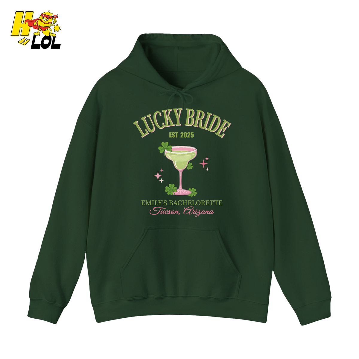 Lucky Bride Bachelorette Hoodie Personalized Gift for Bride To Be - HQLOL