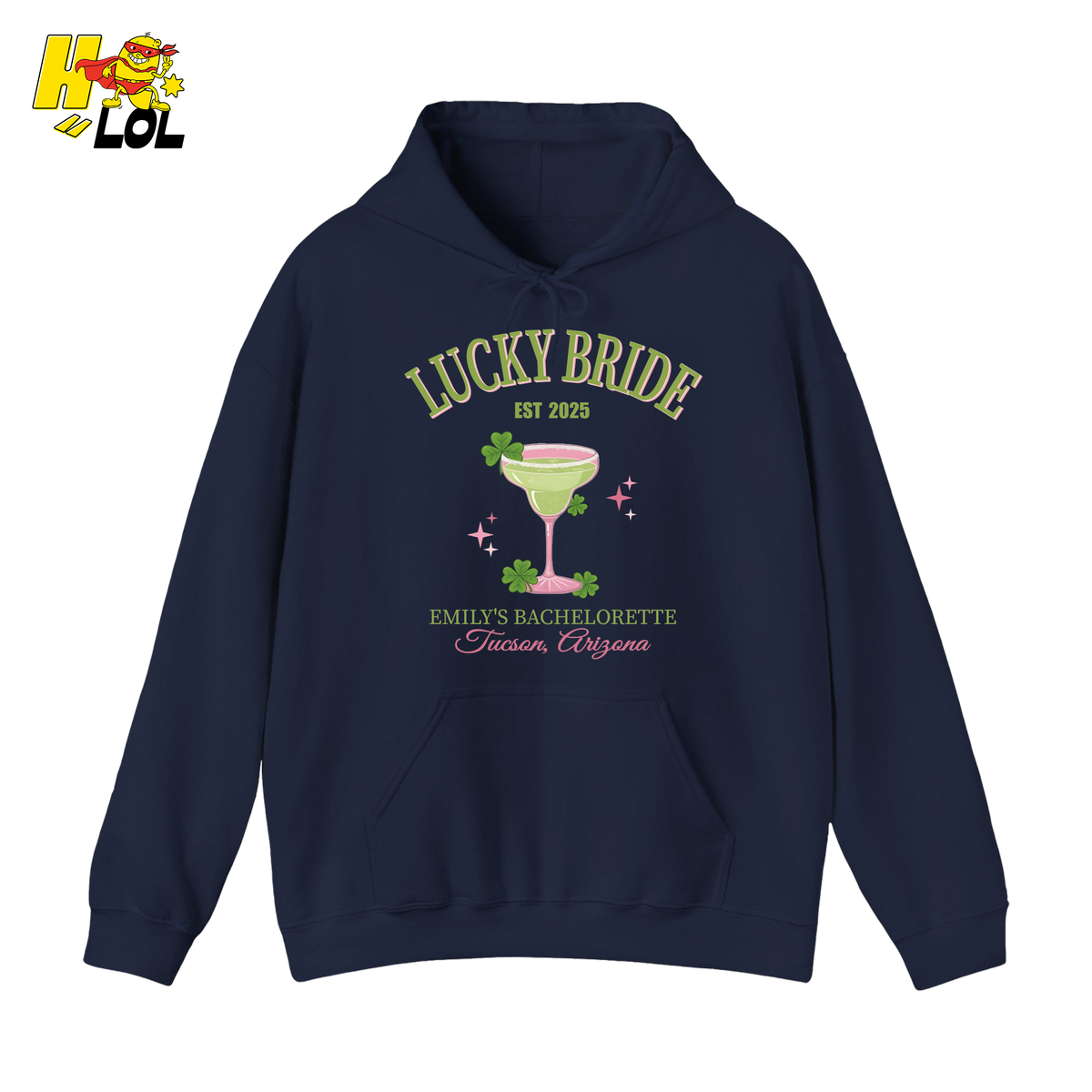 Lucky Bride Bachelorette Hoodie Personalized Gift for Bride To Be - HQLOL